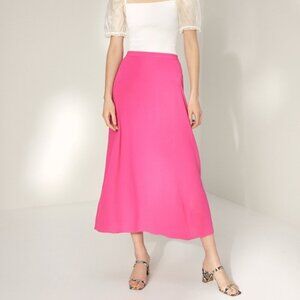Aritzia Wilfred Midi Skirt Electron Fuschia Pink Size 2